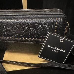 Darcy Marks Black Embossed Crossbody Bag